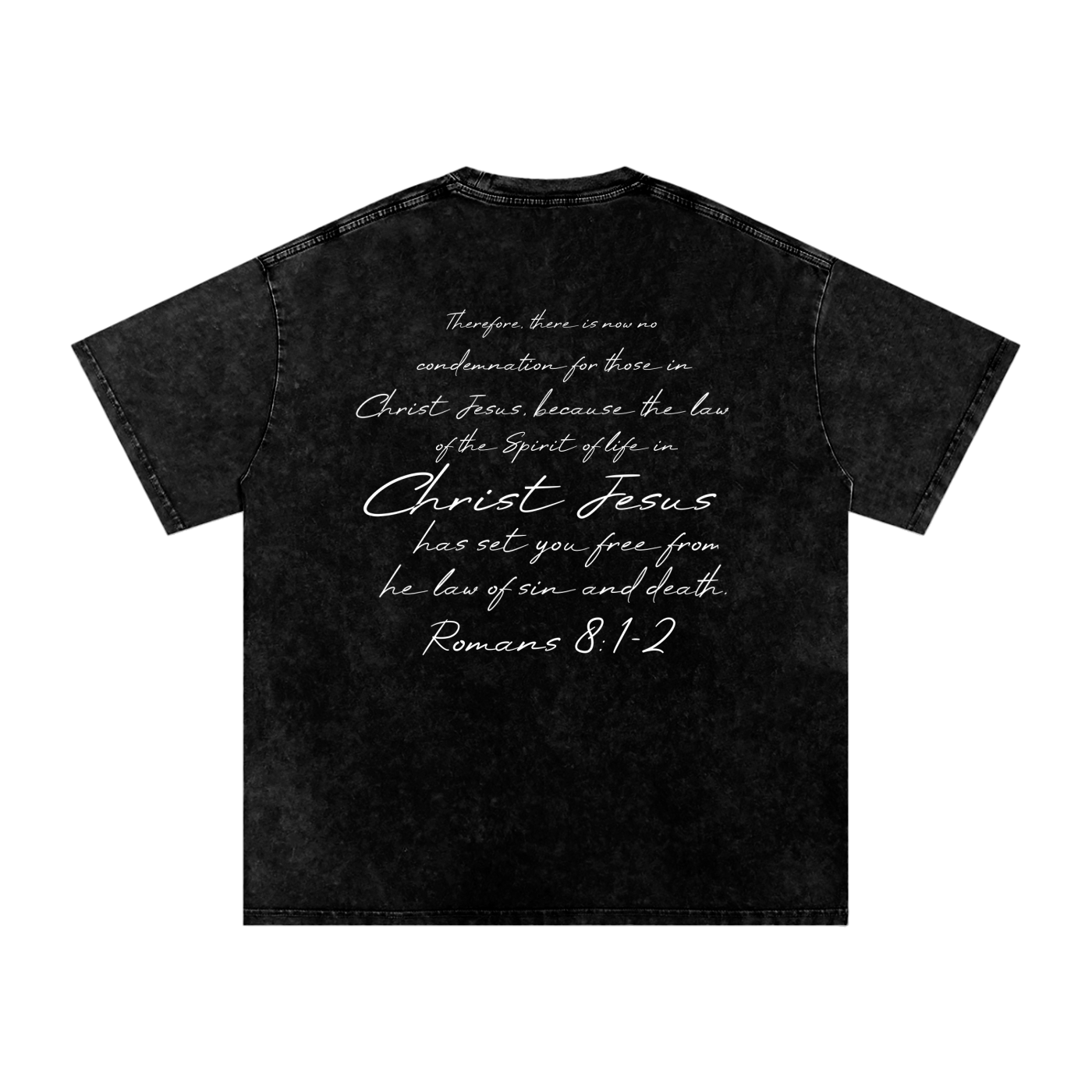 ROMANS 8 TEE - BLACK