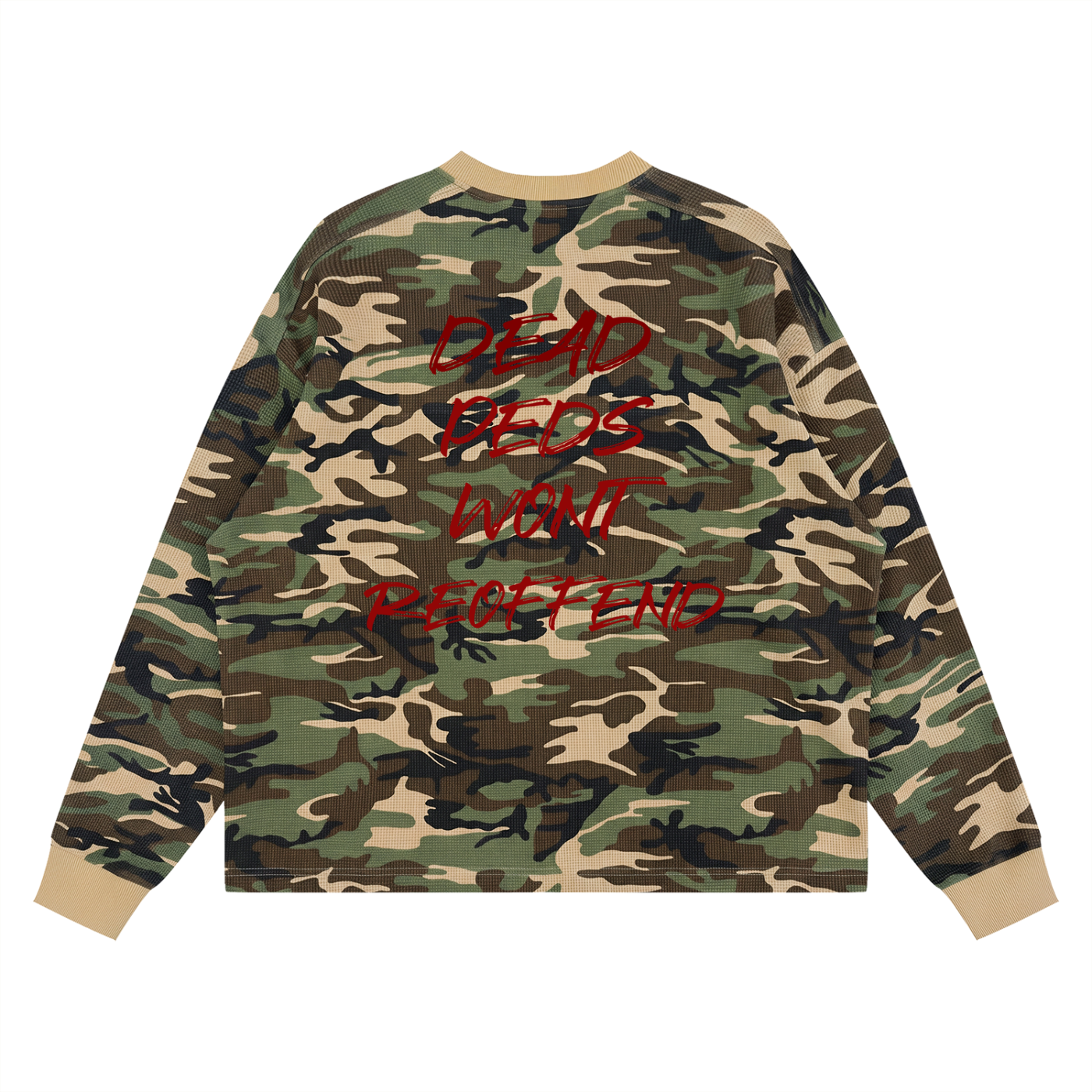 Dead Preds - Waffle Boxy Long Sleeve T-Shirt