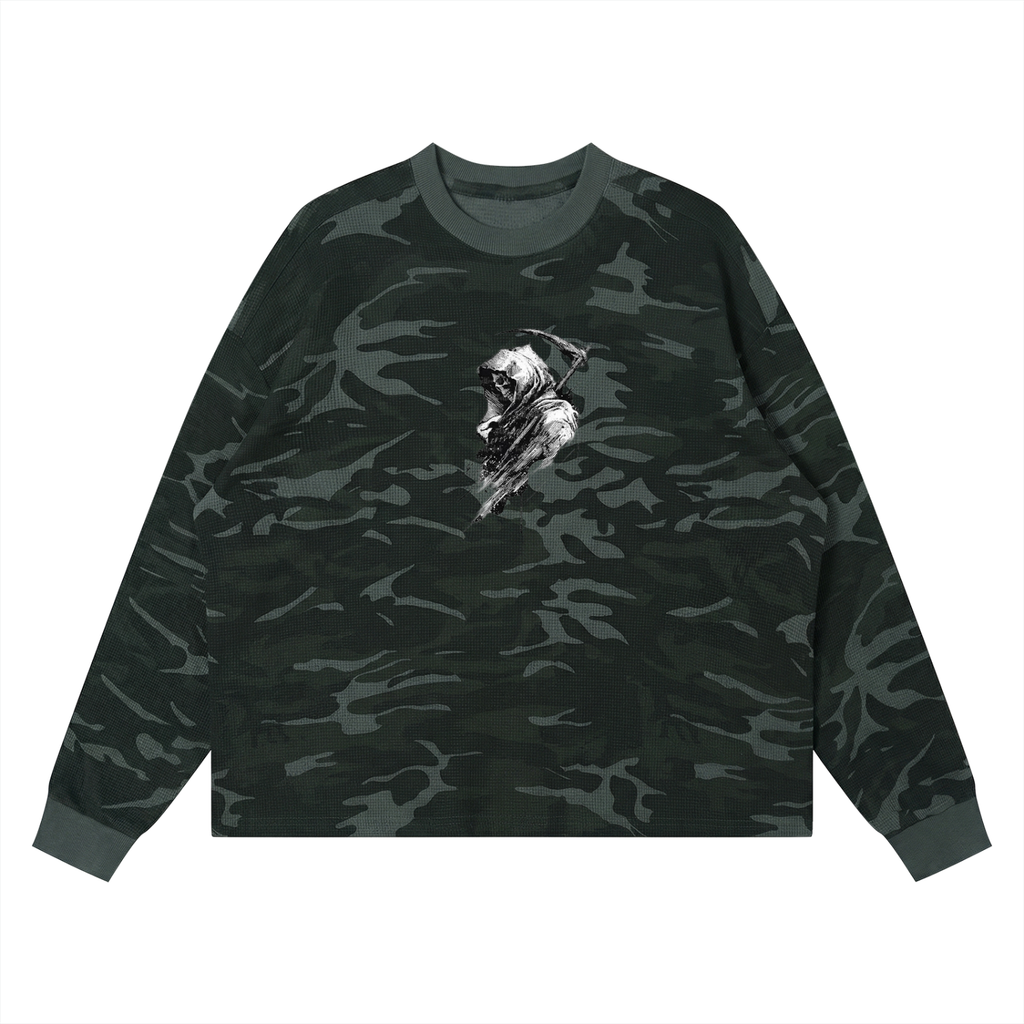 Dead Preds V2 - Waffle Boxy Long Sleeve T-Shirt